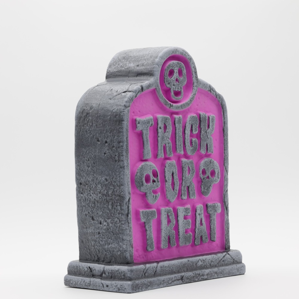 Hyde and EEK 12" Lit Trick or Treat Blow Mold Halloween Decorative Prop Purple